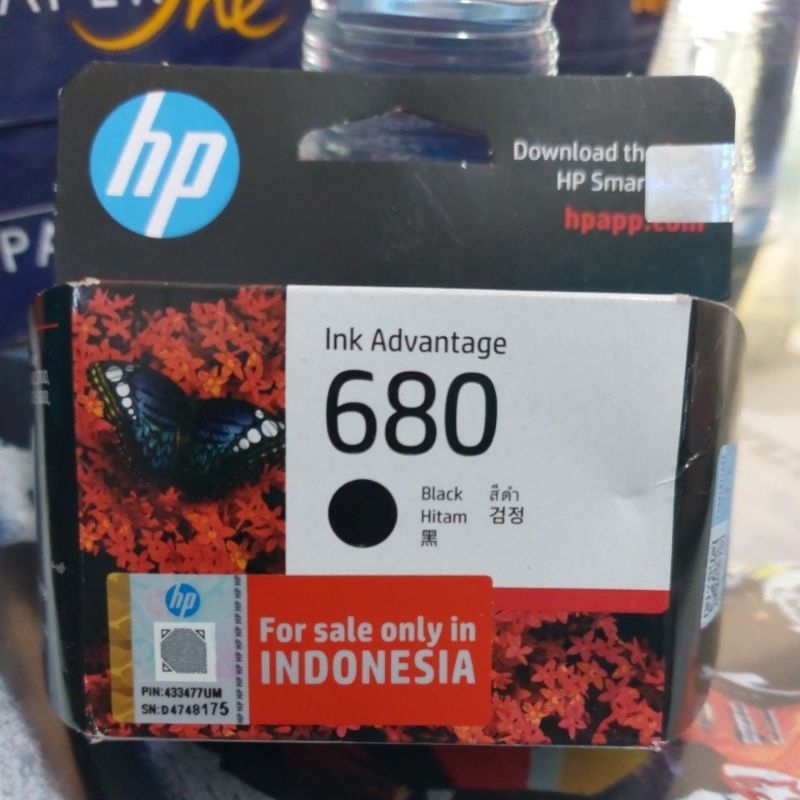 Tinta HP Original 680 Black Cartridge Tinta HP ORI