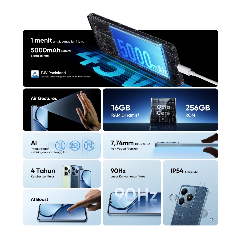 realme C63 8GB+8GB*|128GB (45W Fast Charge | Air Gestures Control | TÜV Certification | 7.74mm Ultra Slim | NFC)-1