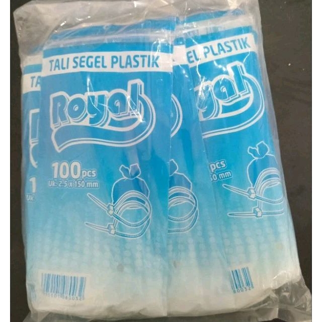 

Kabel Ties 2,5 150 mm isi 100 Pcs / Cable Ties Putih / Tali Segel Plastik merk royal