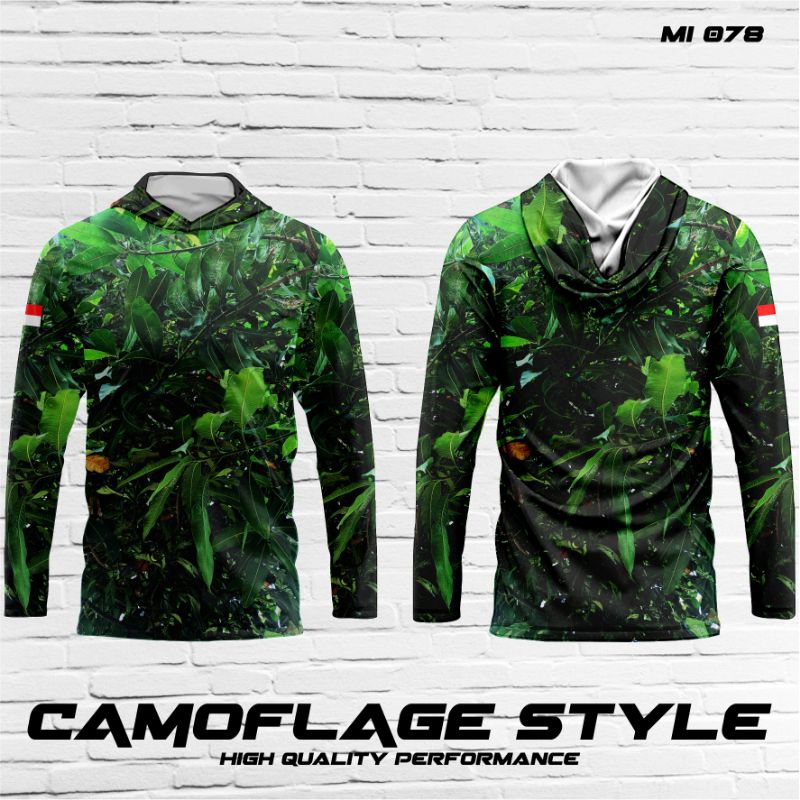 Jersey hoodie camouflage / baju kamuflase berburu / baju camo berburu || MI078