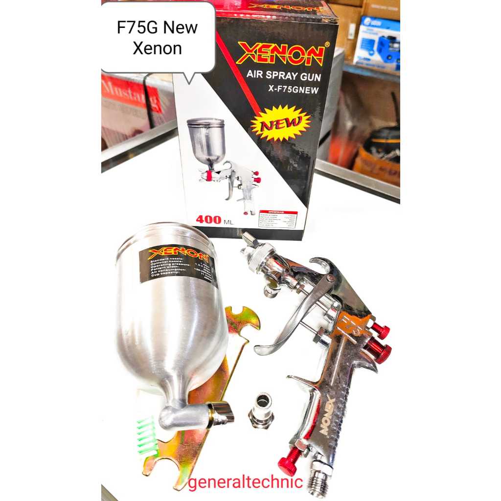 Spray Gun F75G Xenon Tabung Atas 400ML Spray Gun Xenon F75G