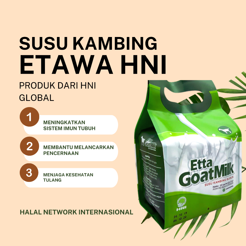 

Etta Goat Milk - Susu Kambing Ettawa Bubuk Original Berkhasiat Menyembuhkan Asma Dan Pengganti Asi Asli Rekomended - HNI BPOM