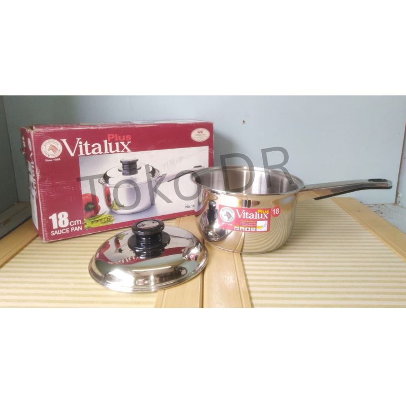 Panci Susu Stainless/Panci Mie , Sauce Pan 168218 Vitalux 18cm / ZEBRA Thailand