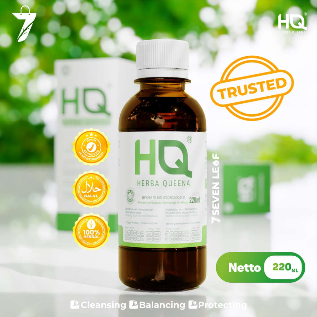 

HQ Herba Queena Obat Herbal Kolesterol/Diabetes/Penyembuh Penyakit Degeneratif / Obat Herbal Multimanfaat - Probiotik berat 220 ML Original