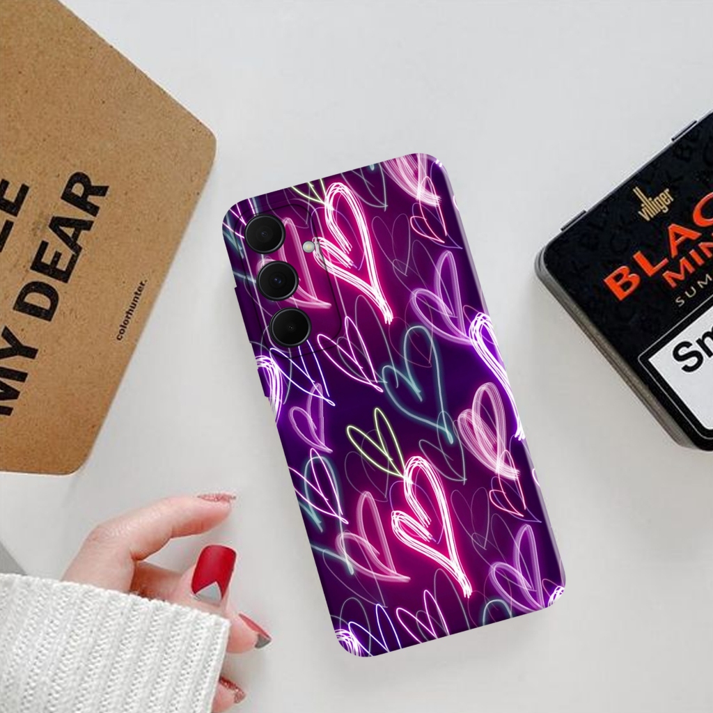 (FA-01) SAMSUNG A55 5G Procamera Case New love rainbow (type lain via chat)