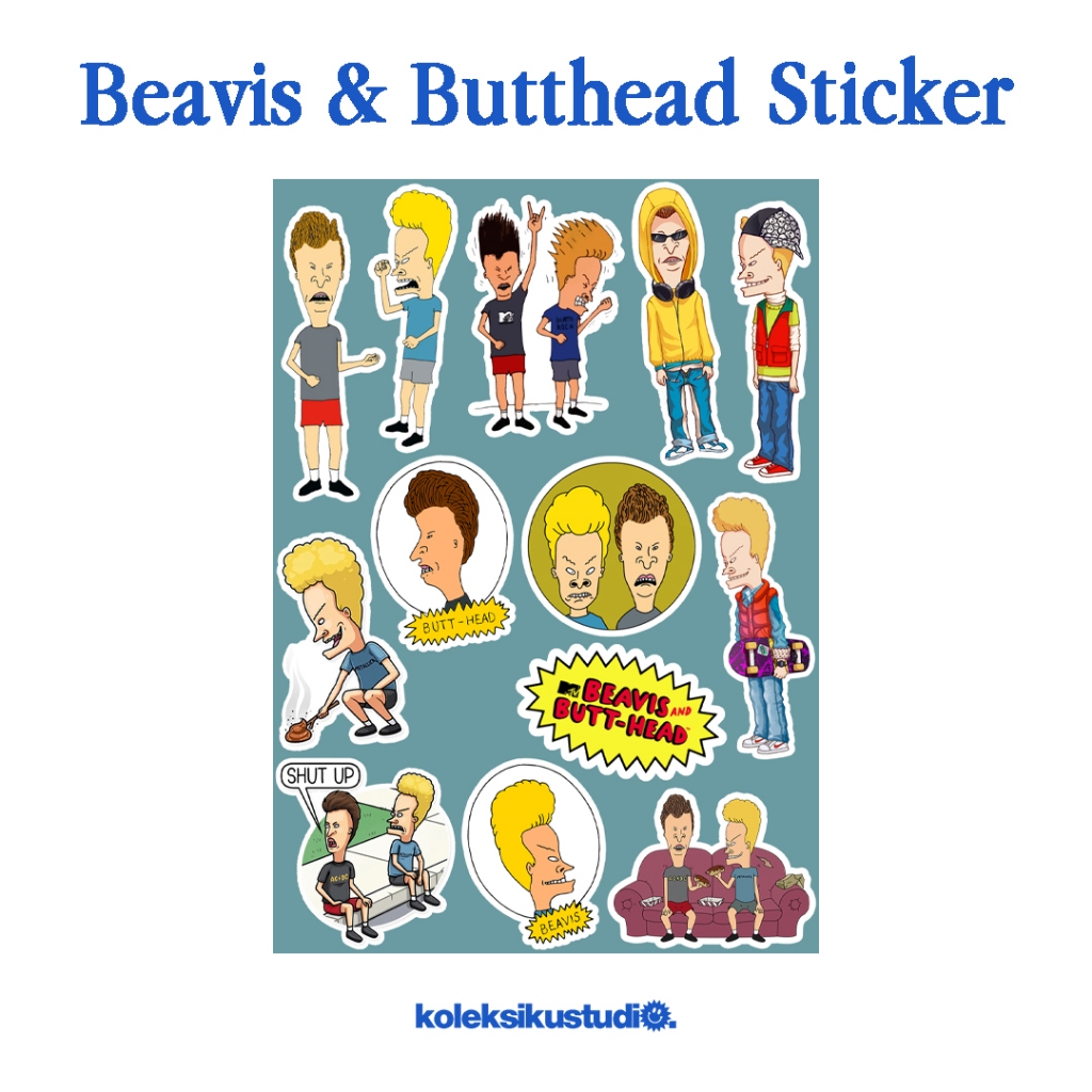 

Stiker Beavis & Butthead Sticker Kartun Cartoon Aesthetic Lucu Stiker HP Laptop