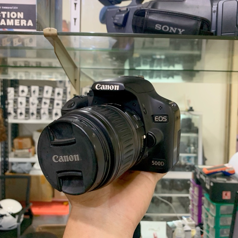 Canon kamera dslr 500d kit 1855 ii