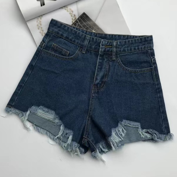 celana jeans sobek wanita celana pendek denim cewek korean style high waist clana jens celana jumbo 