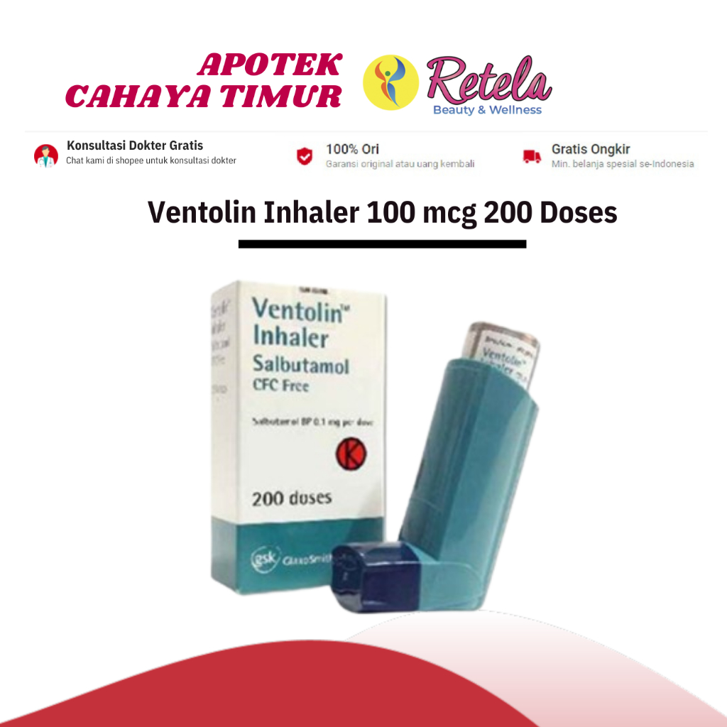 Ventolin Inhaler 100 mcg 200 Doses