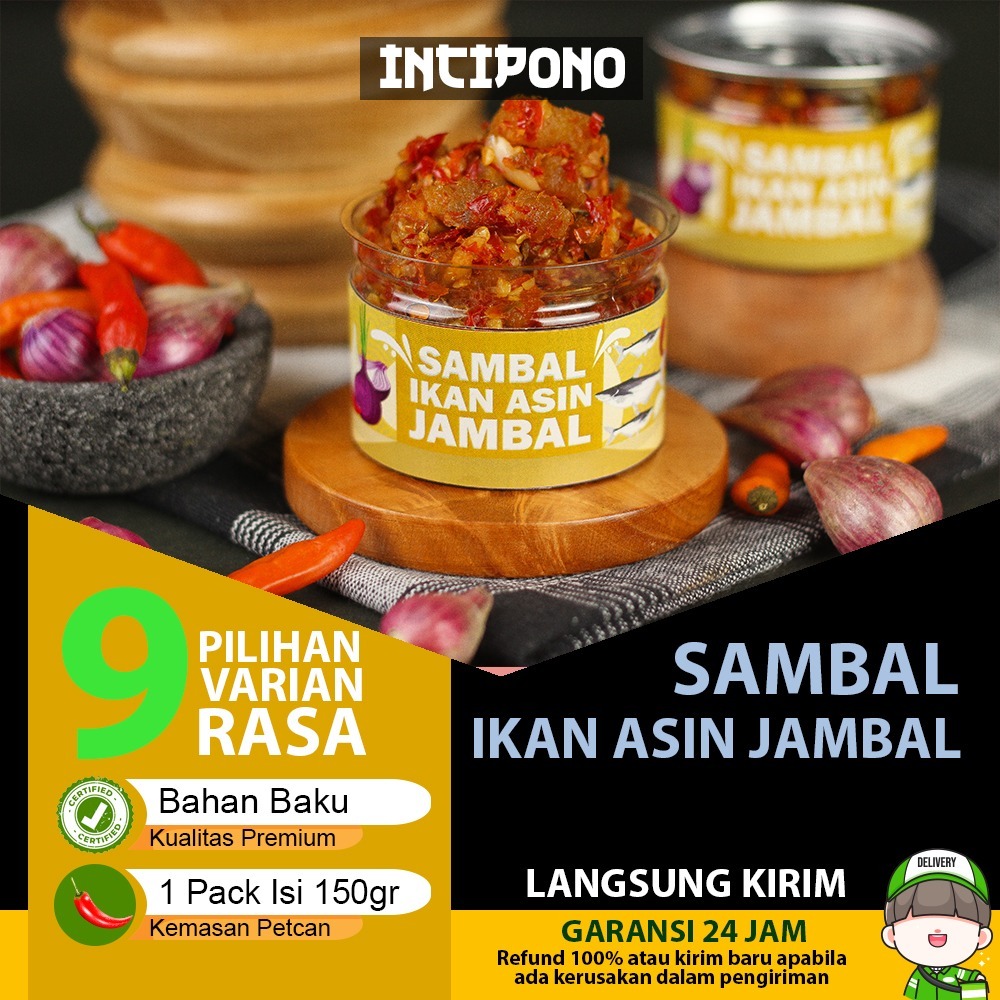 

Incipono Sambal Ikan Asin Jambal 1 Pack Isi 120gr Halal Premium