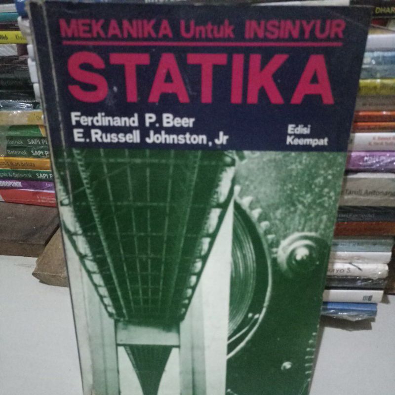 buku original MEKANIKA untuk INSINYUR STATIKA edisi keempat FERDINAND P BEER & E. RUSSELL JHONSTON, 