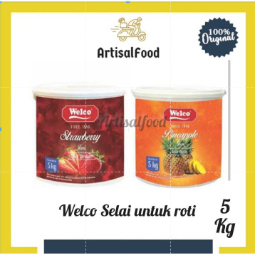 

selai jelly WELCO 5 KG NANAS ORI olesan roti