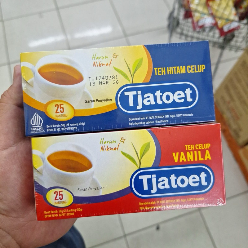 

Teh TJATOET celup 25’s Black / Vanilla box