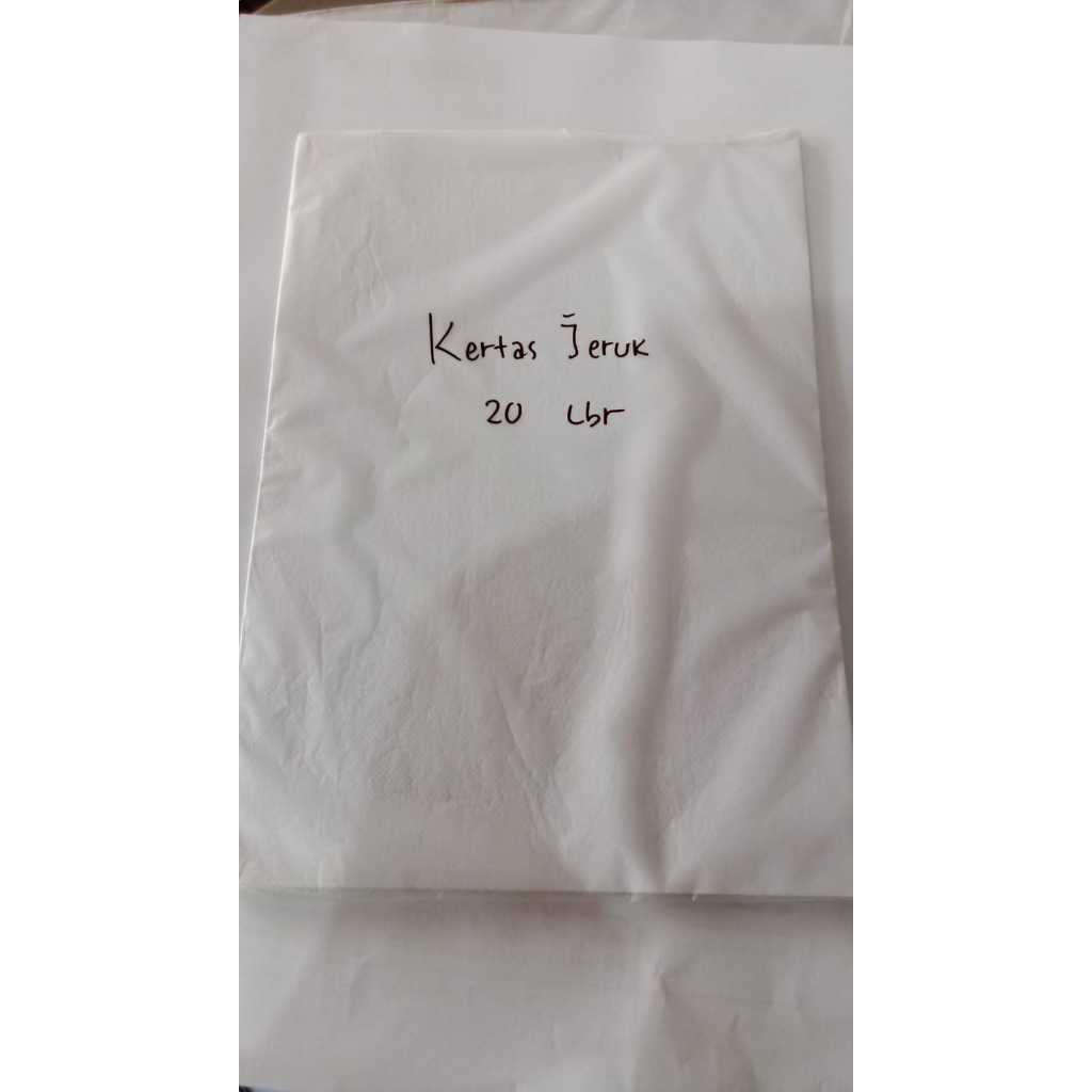

Kertas jeruk Ukuran A4 warna Putih Per 20 Lembar