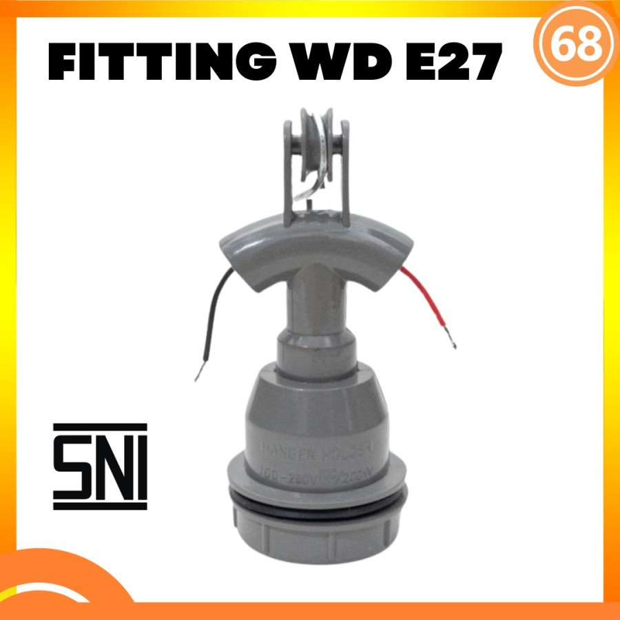 FITTING GANTUNG KERAMIK WD E27 MIKAWA