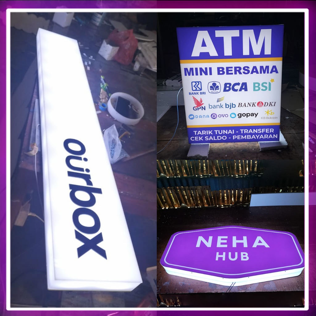 Neon Box Full Akrilik Custom