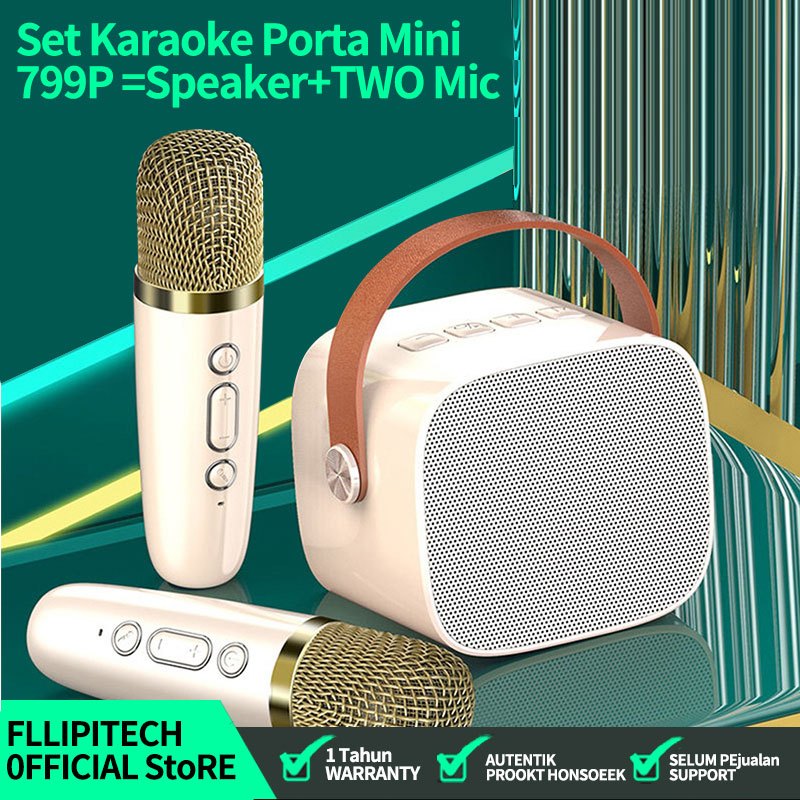 Bluetooth Mini Speaker Karaoke speaker karaoke bluetooth 2mic mini ori full bass portable wireless (