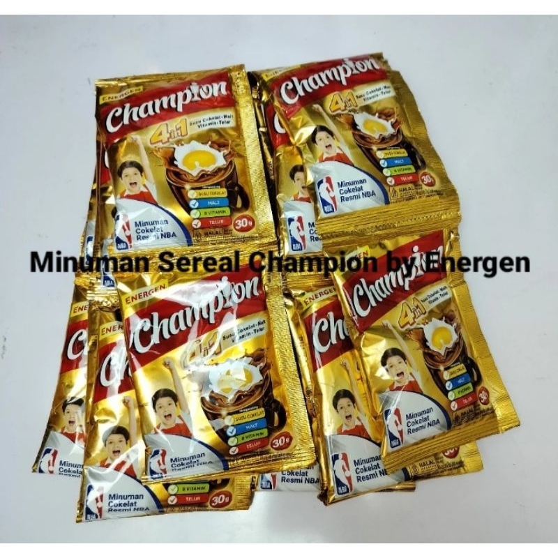

Champion Minuman Sereal Rasa Coklat 1 Renceng isi 10 sachet