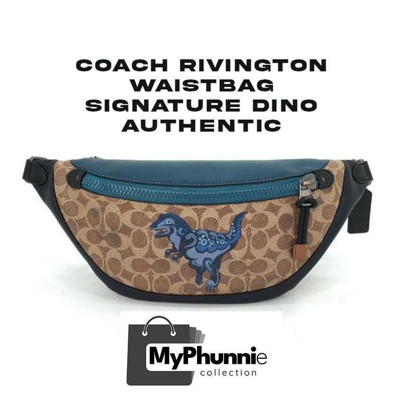 Coach Rivington Waistbag signature dino Authentic