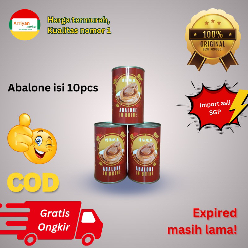 

Abalone In Brine Import SG isi 10pcs