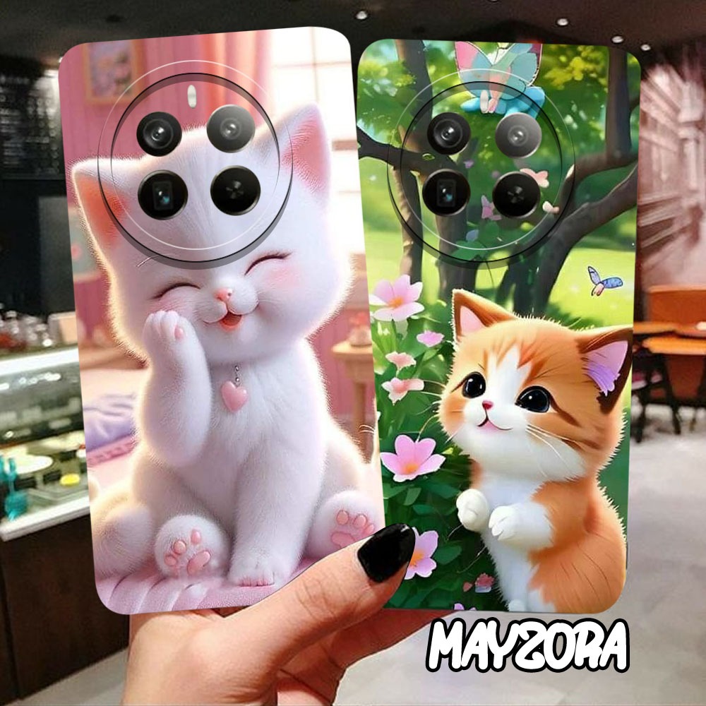 Case pro camera Realme 12 pro Terbaru 2024 -Silikon Realme 12 pro - motif KUCING - Softcase Realme 1