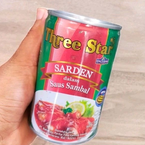 

SARDINES THREE STAR 425gr / Ikan sarden Kaleng