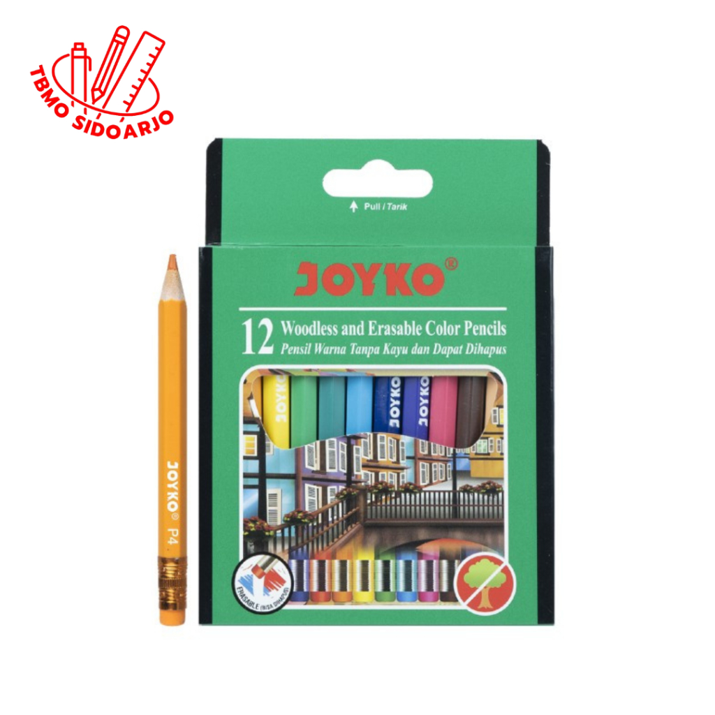 

TBMO Erasable Color Pencils Pensil Warna Dapat Dihapus Joyko CP-120 12Warna
