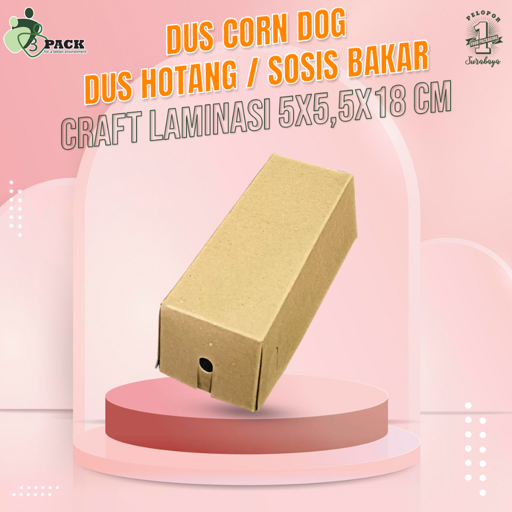 BOX SOSIS / BOX HOTANG / BOX CORNDOG / BOX SATE KRAFT - LAMINASI TERMURAH