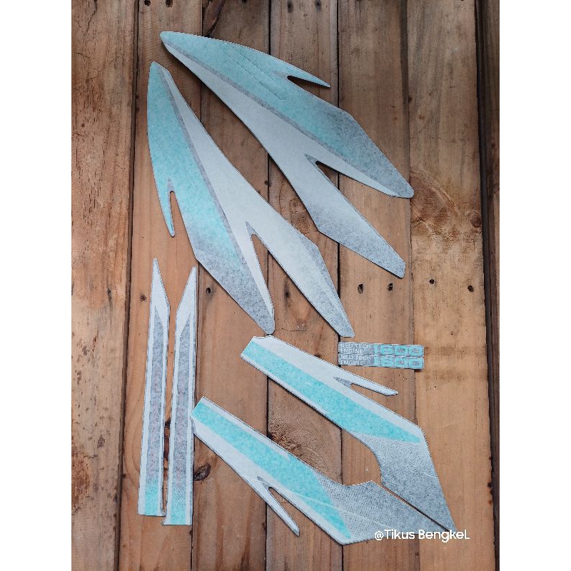 Striping Lis Body Honda GLpro GL pro Neotech Tahun Thn 1996 96 Biru Muda Laminasi