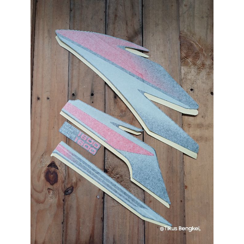 Striping Lis Body Honda GLpro GL Pro Neotech Tahun Thn 1996 96 Merah Laminasi