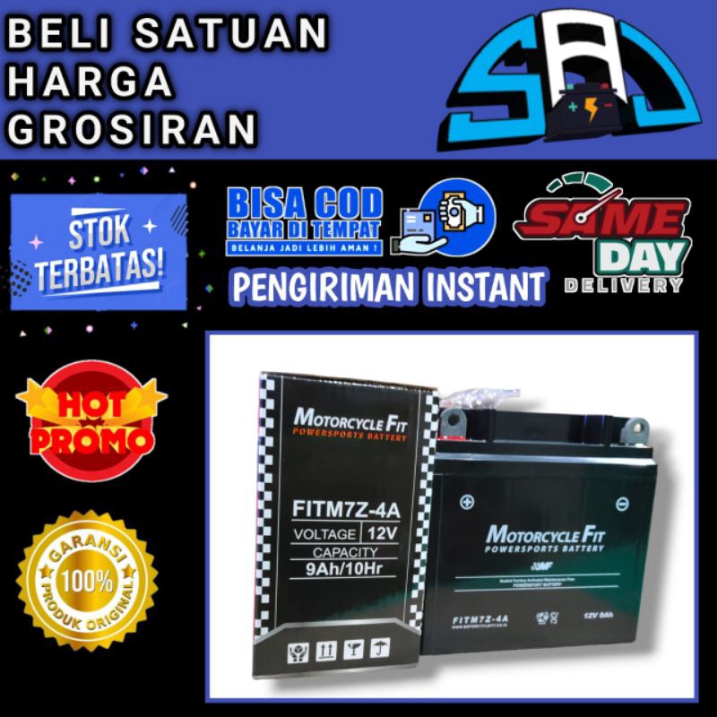 Aki motor bergaransi ORIGINAL motorcycle fit fitm7z-4a / gm7z-4a 12v 9ah untuk Thunder pulsar Suzuki
