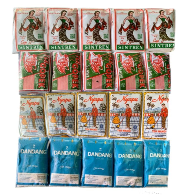 

4 Slop 40pcs Teh Solo Berkualitas(Teh Nyapu, Teh Sintren, Teh Gopek, Teh Dandang Biru)