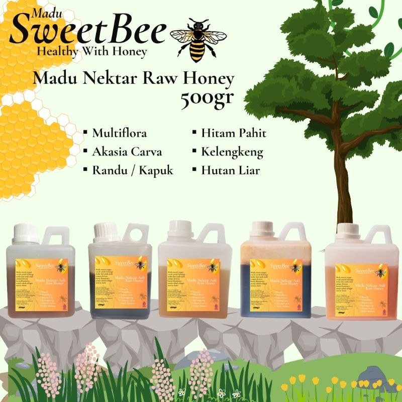 

Madu SweetBee NEKTAR 500gr Raw Honey