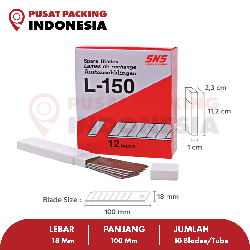 

Isi Pisau Cutter Besar / Refill Cutter Besar H-500 (1 Tube isi 10 Pcs)