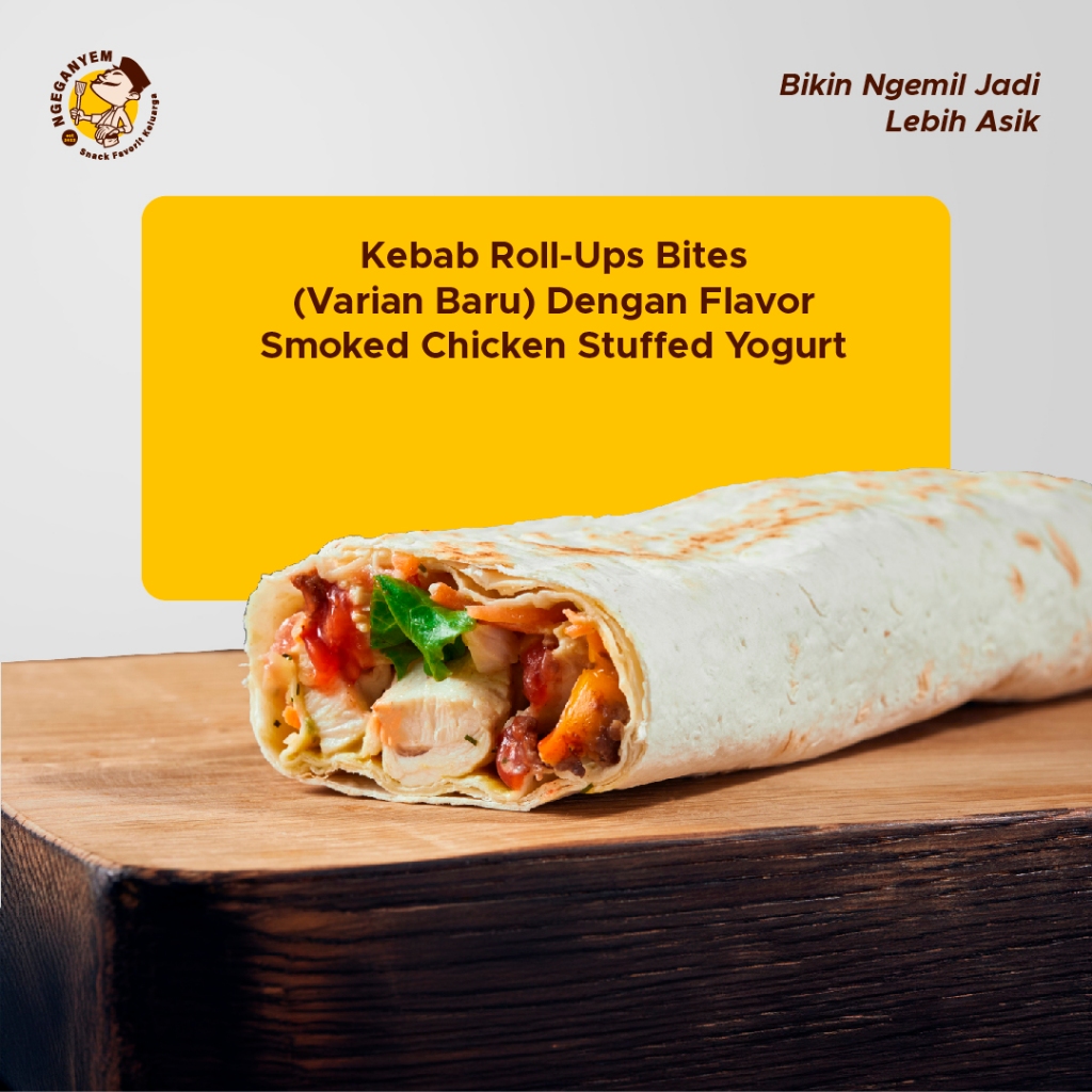 

Kebab Roll-Ups Bites - Smoked Chicken Stuffed Yogurt (Frozen - 1 Pack Isi 5)