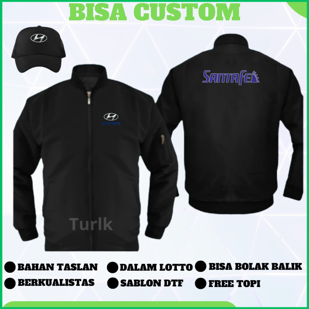 Jaket Hyunadi Santa Fe Jaket Mobil Hyundai Santa Fe Bomber Custom