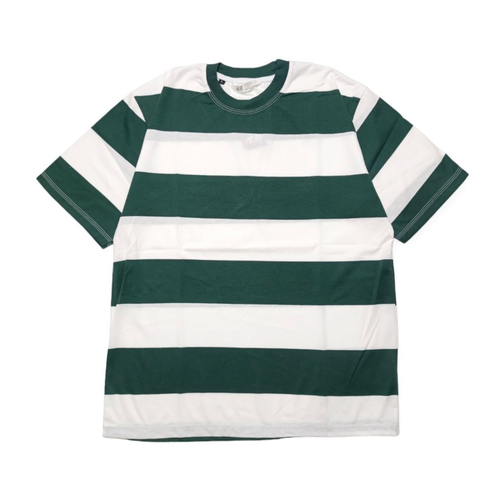 H&M Baju Kaos Pria Salur Green
