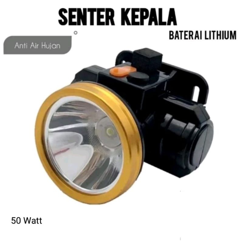 SENTER KEPALA FOKUS 50 WATT | SENTER KEPALA BATERAI CHARGER | SENTER CAS | SENTER MANCING | SENTER K