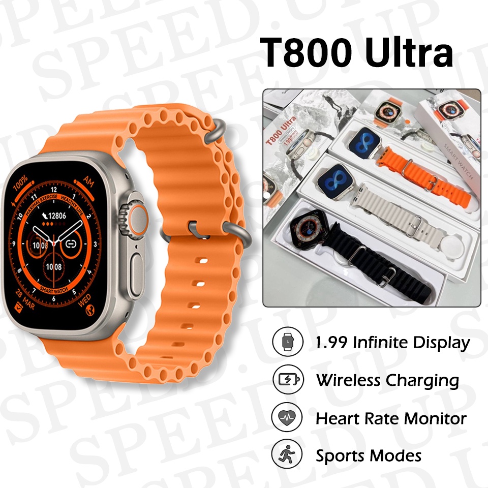 KODE Q2L8 Jam tangan Smartwatch Series T8 Ultra Bluetooth Smartwatch 199 inch HD Screen Full Touch W