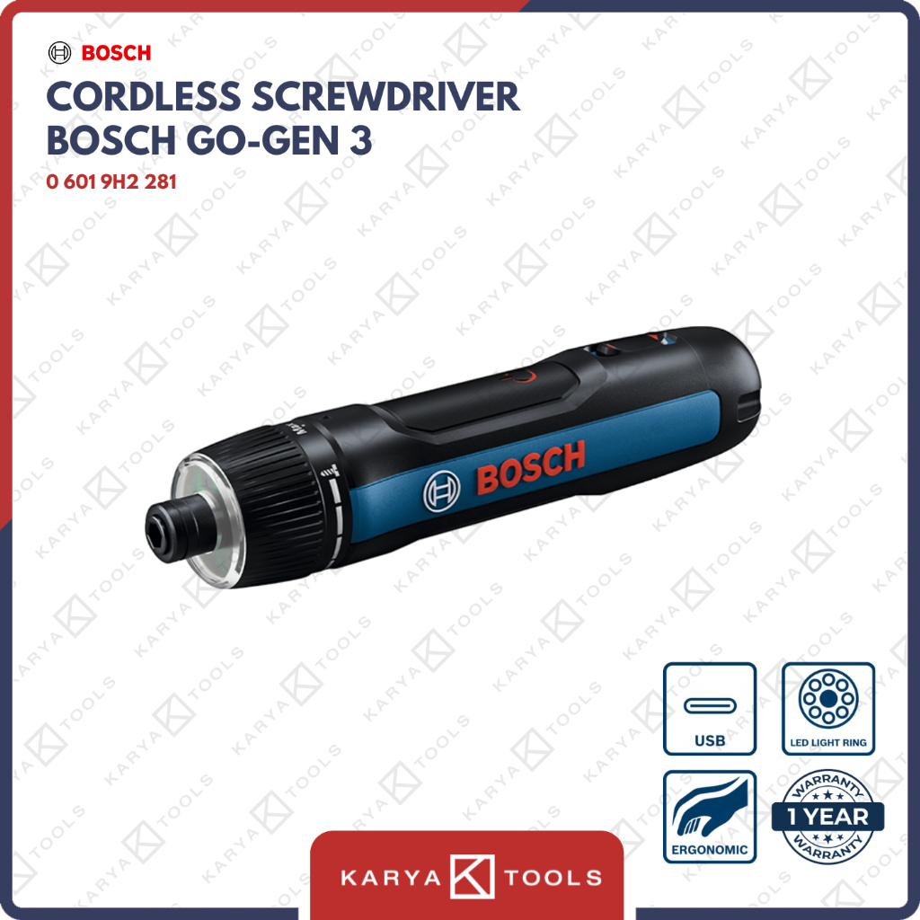 Bosch GO Obeng Listrik Gen 3 Smart Set