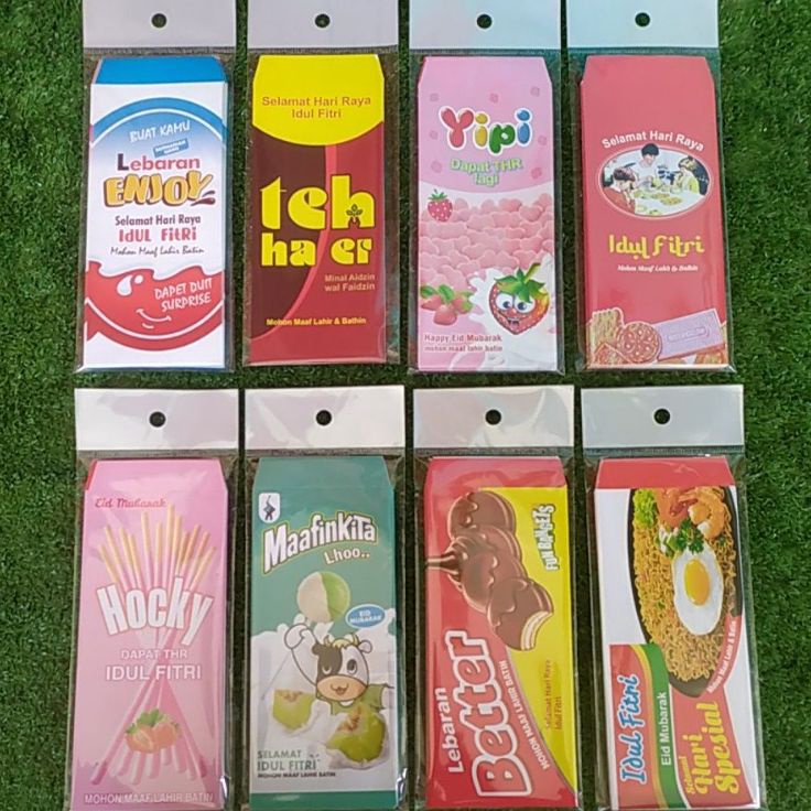

Paket Hebat SERI SNACK AMPLOP LEBARAN UNIK GRATIS PEREKAT 1 PACK ISI 8 AMPLOP UANG TANPA DILIPAT