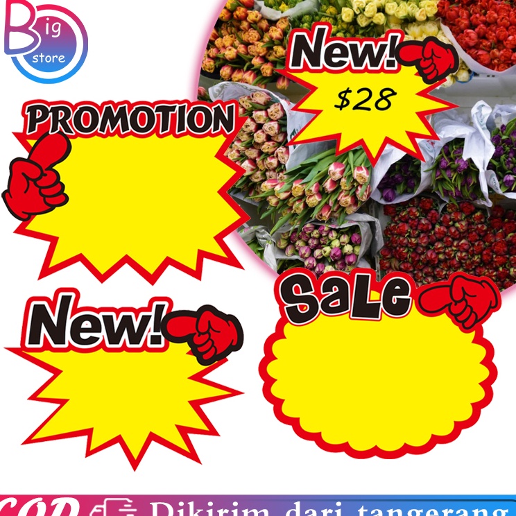 

Pusat Jual Kertas Harga Promo 5pcs Pop Card Price Tag Kartu Promosi Sale Kertas Penjepit Harga Tulisan Sale