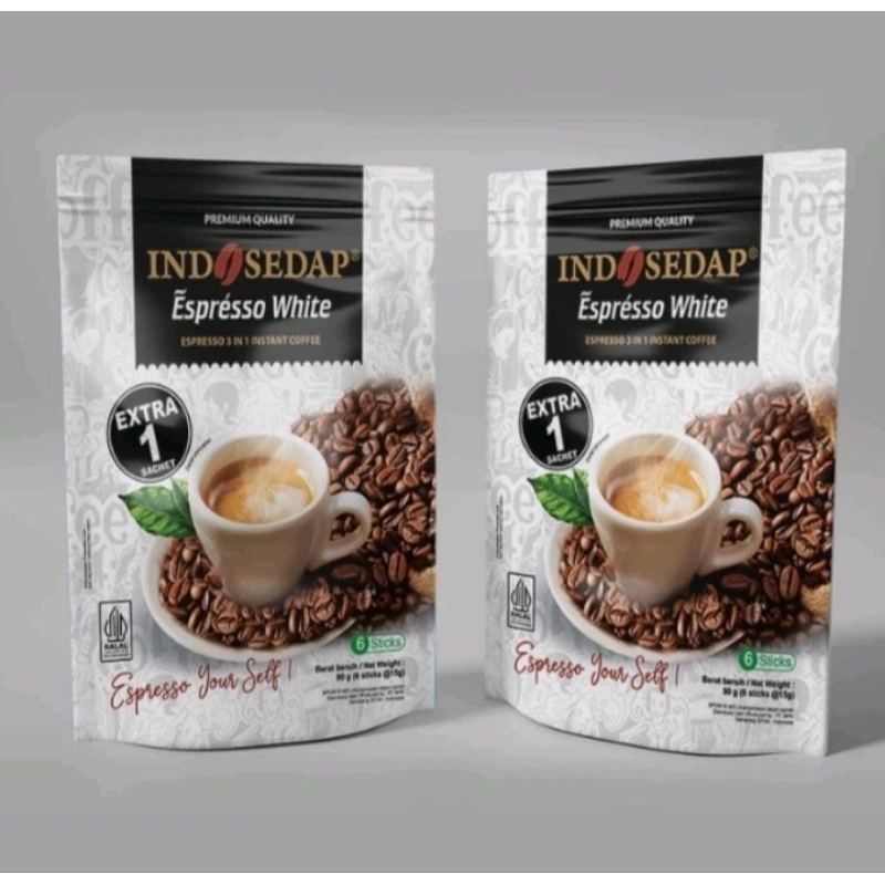 

INDOSEDAP espresso white (isi 6 sachet + bonus 1 sachet)