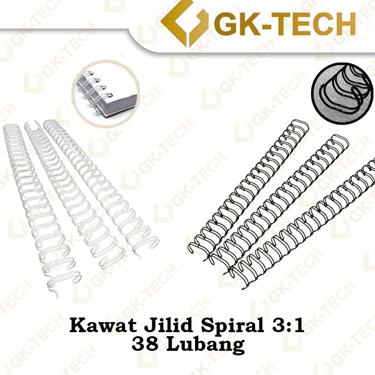 

Ring Kawat Spiral Kawat Jilid Spiral 31 38 Lubang Warna HitamPutih