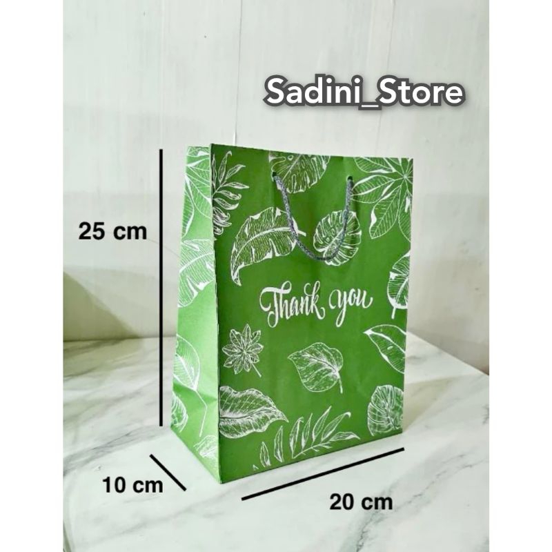 

Paper bag 20x25 Thankyou Hijau full