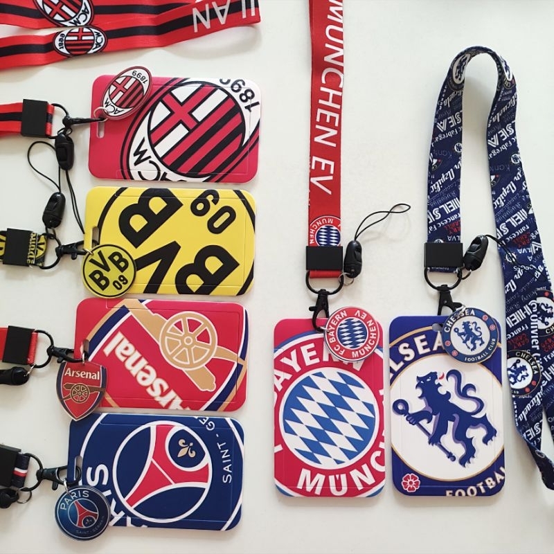 

HJK ID Card Holder Name Tag Lanyard / Kalung Wadah Kartu Identitas Tapping Kereta E-money Liga Klub
