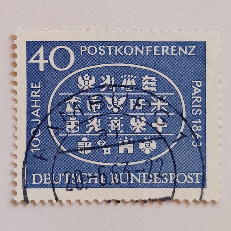 

(AD) Perangko Jerman, Republik Federal 1963 19th. Postal Conference Paris 40 pfennig Used