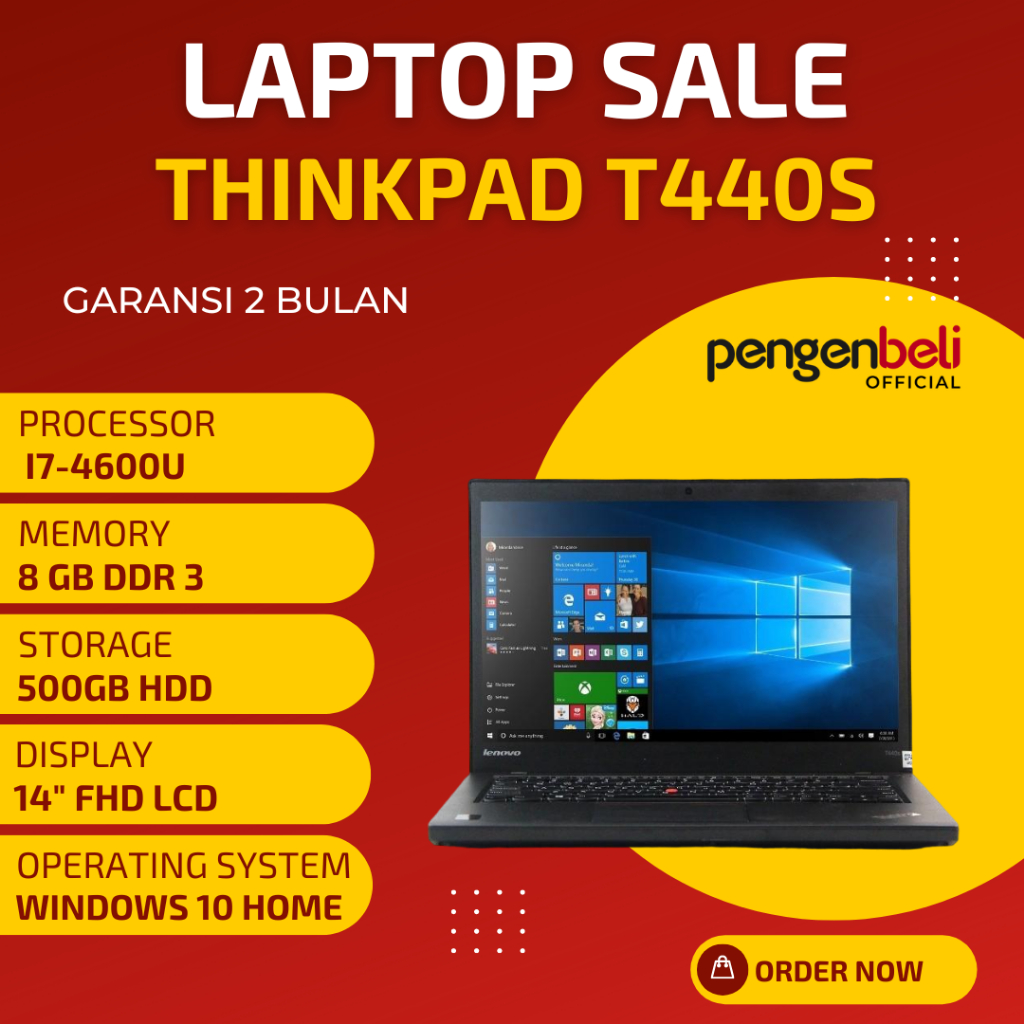 LAPTOP SALE STOCK LENOVO  [CORE I7-4600U | 8GB RAM | HDD 500GB | 14" FHD | KEYBOARD BACKLIGHT | WIND