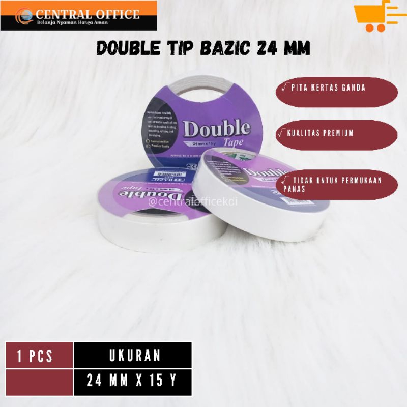 

Double Tape Bazic/Double Tape Bolak Balik/Double Tape 2 Sisi/Isolasi Timbal Balik/Isolasi 2 Sisi