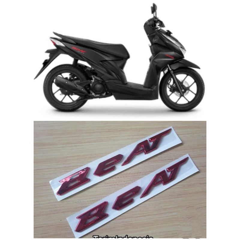 emblem timbul beat deluxe 2023 merah / honda beat deluxe